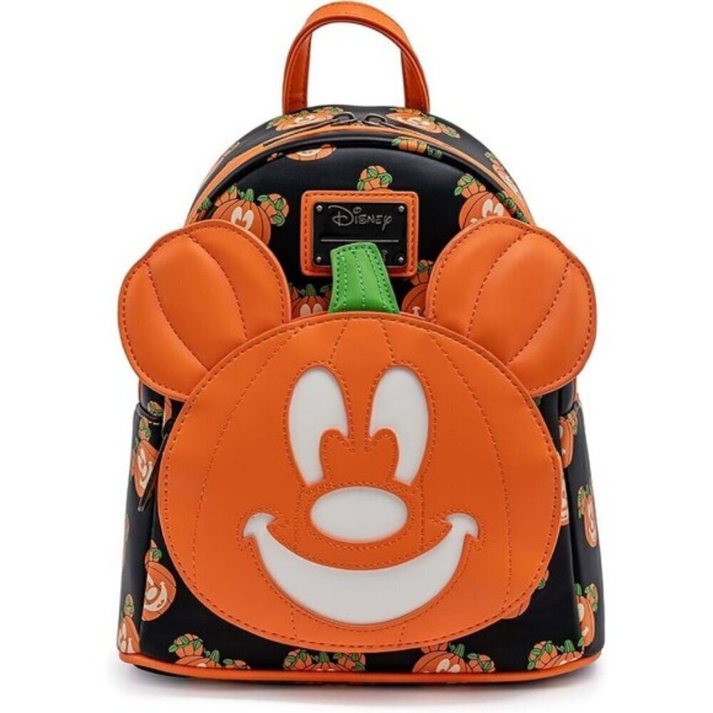 🆕Womens Loungefly Disney Mickey-O-Lantern Double Strap Shoulder Bag Purse - Picture 4 of 7